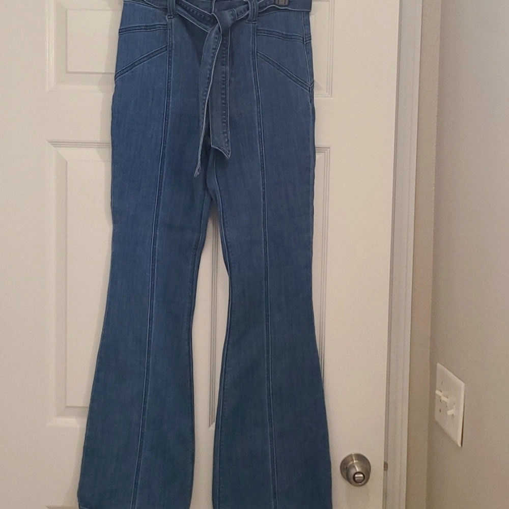 Express Stretch Bell Flare Super High Rise Jeans